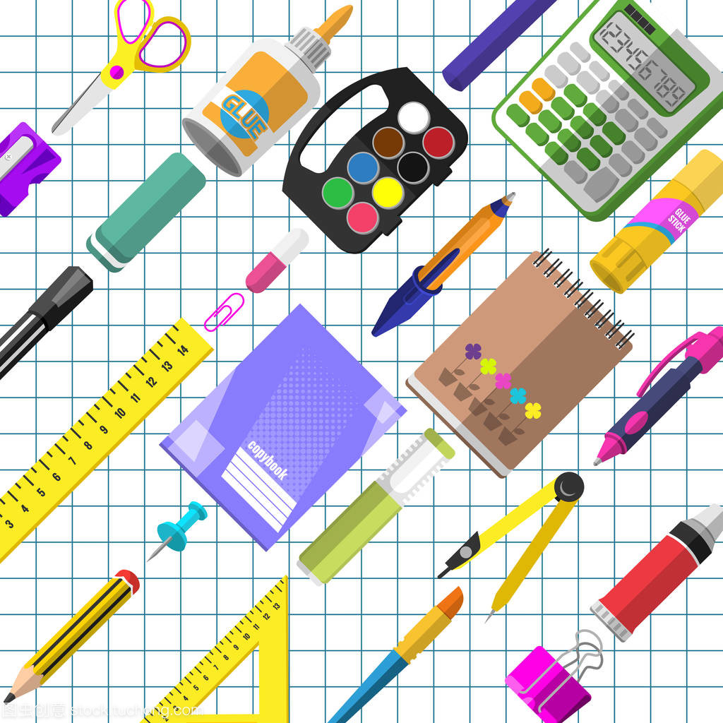 為小學生準備的文具、創意和學習用品